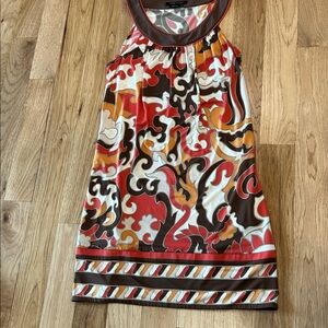 BCBG, size small, brown and red Women's Dress